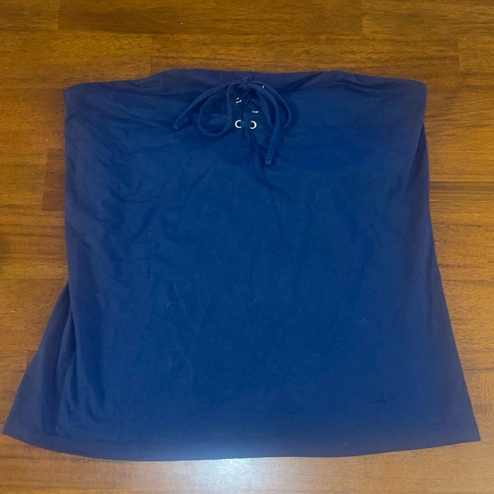 Soho New York & Company ladies strapless top navy blue size large.